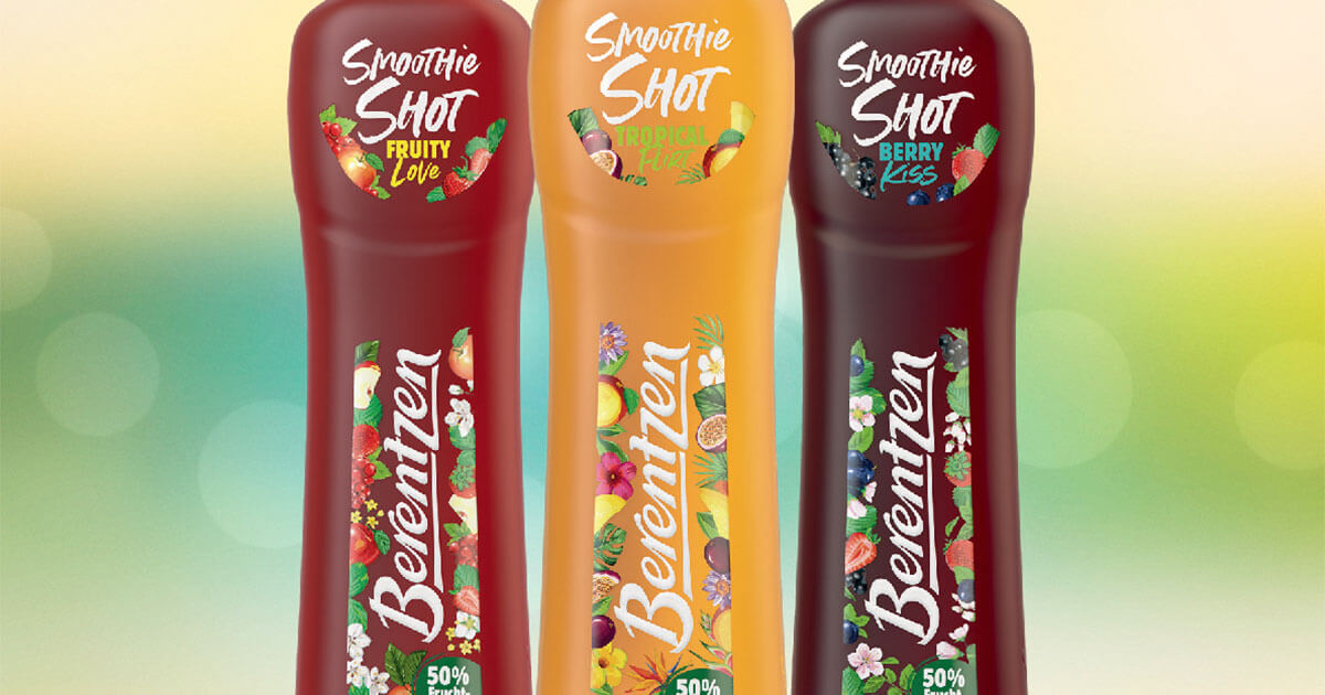 Neues Trio: Berentzen-Gruppe erweitert Sortiment um Smoothie Shots