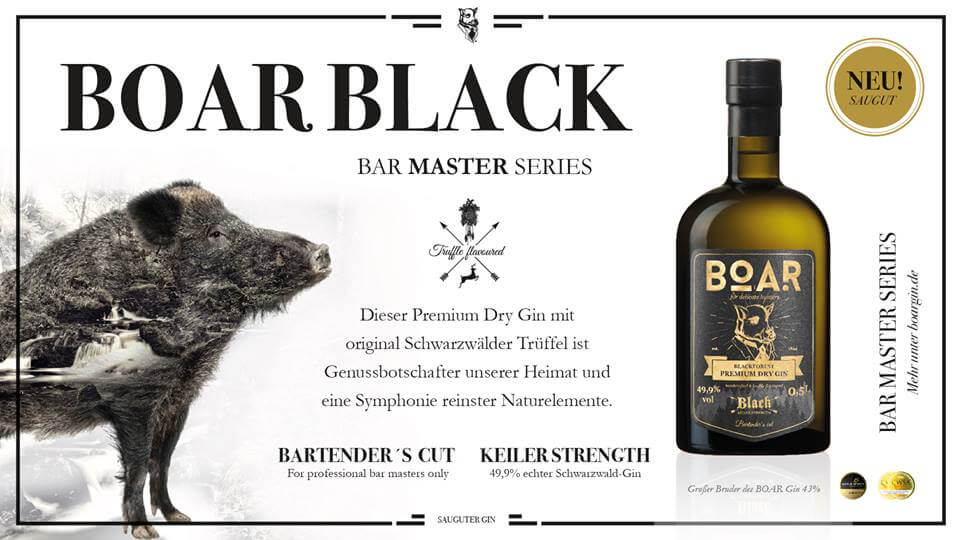 für Black – exklusiv Boar News: Gin gelauncht Bars
