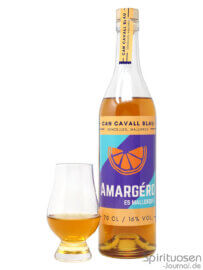 Amargéro Aperitif Glas und Flasche