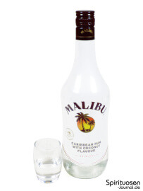 Malibu Original Glas und Flasche