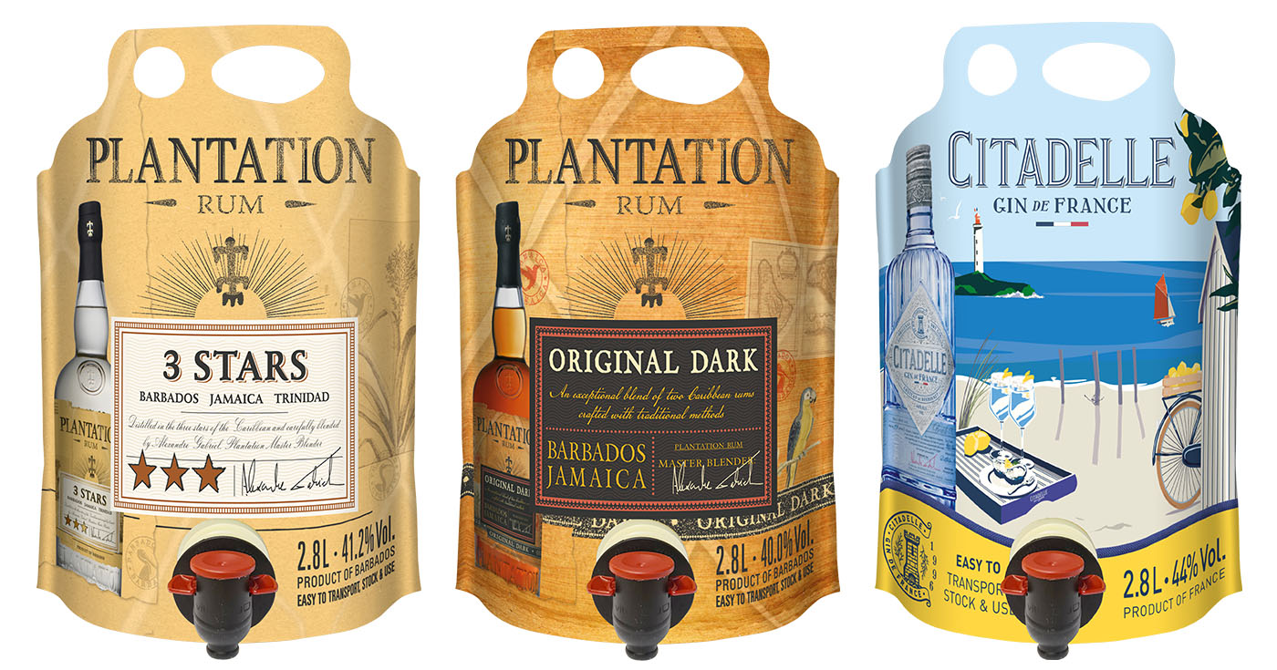 Für Gastro: Maison Ferrand führt Pouches für Plantation Rum und Citadelle Gin ein