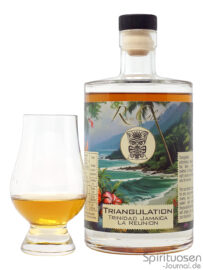 RumClub Triangulation Trinidad-Jamaica-La Reunion Glas und Flasche