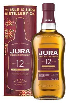 Jura 12 Jahre Sherry Cask Finish eine Flasche Jura 12 Jahre Sherry Cask Finish