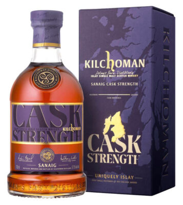 Kilchoman Sanaig Cask Strength 2026 Edition eine Flasche Kilchoman Sanaig Cask Strength 2026 Edition samt Geschenkverpackung