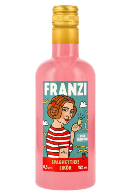 Franzi Spaghettieis-Likör eine Flasche Franzi Spaghettieis-Likör